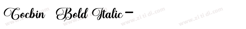 Cocbin   Bold Italic字体转换